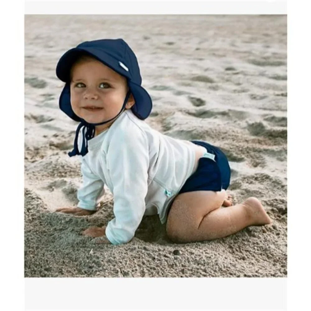 i Play. Baby Resuable Snap Swim Diaper Navy 6 months 10-18 lbs